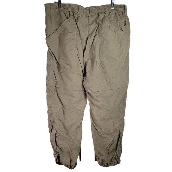 LL Bean Nylon Hiking Pants Convertible Shorts Tan Size L Short 38X29 - Picture 3 of 14